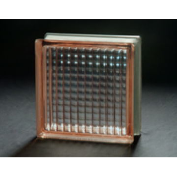 190 * 190 * 80mm Pink Parallel Glass Block